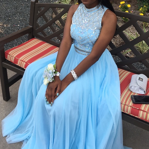 Macy's Dresses Baby Blue 2 Piece Prom Dress Poshmark